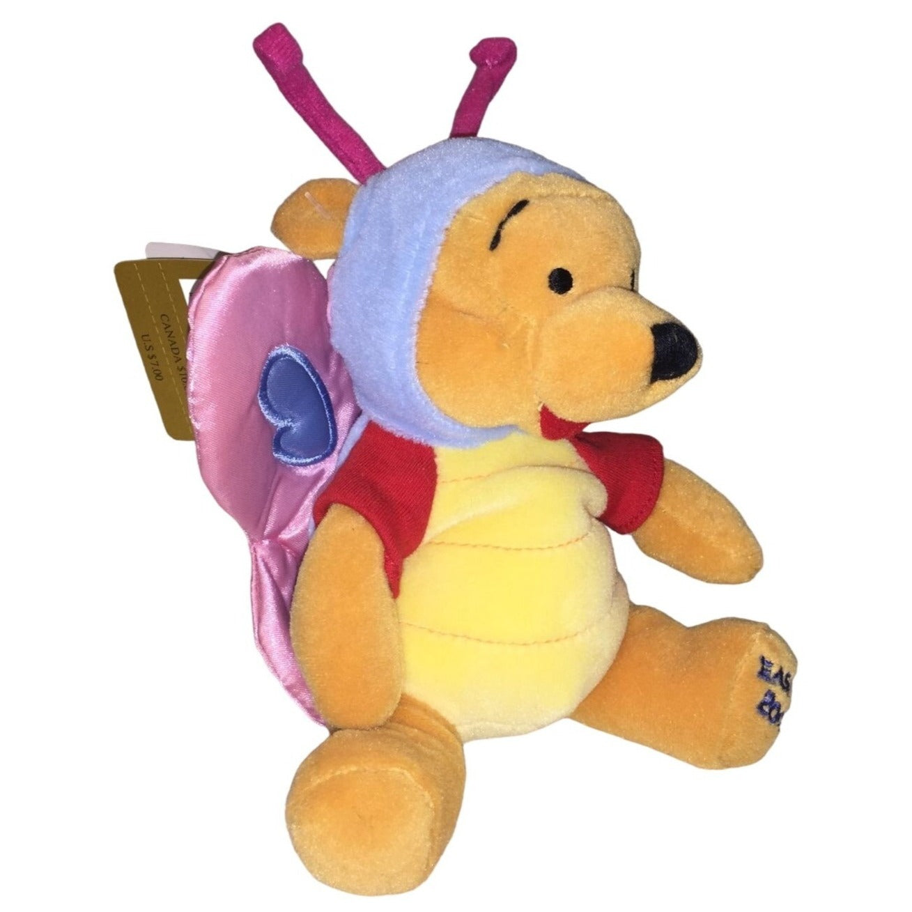 Easter 2000 Disney WINNIE THE POOH Butterfly Bean Bag Plush - Disney Souvenir Collectible