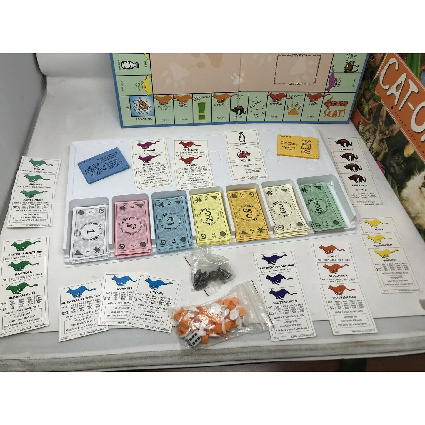 CAT-OPOLOY CATOPOLY  FELINE FRENZY Cat Lover Game Appears Complete