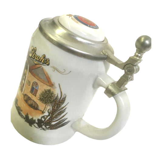 Bavaria Collection II No. 09312. CUI, inc. Strohs Beer Stein. Classic Collectible. Ceramic Stein with metal and ceramic lid