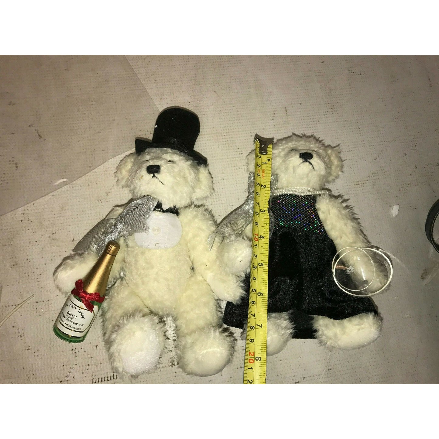 TEDDY BEAR Couple NEW YEAR'S EVE Party Dressed BEARS Plush Set