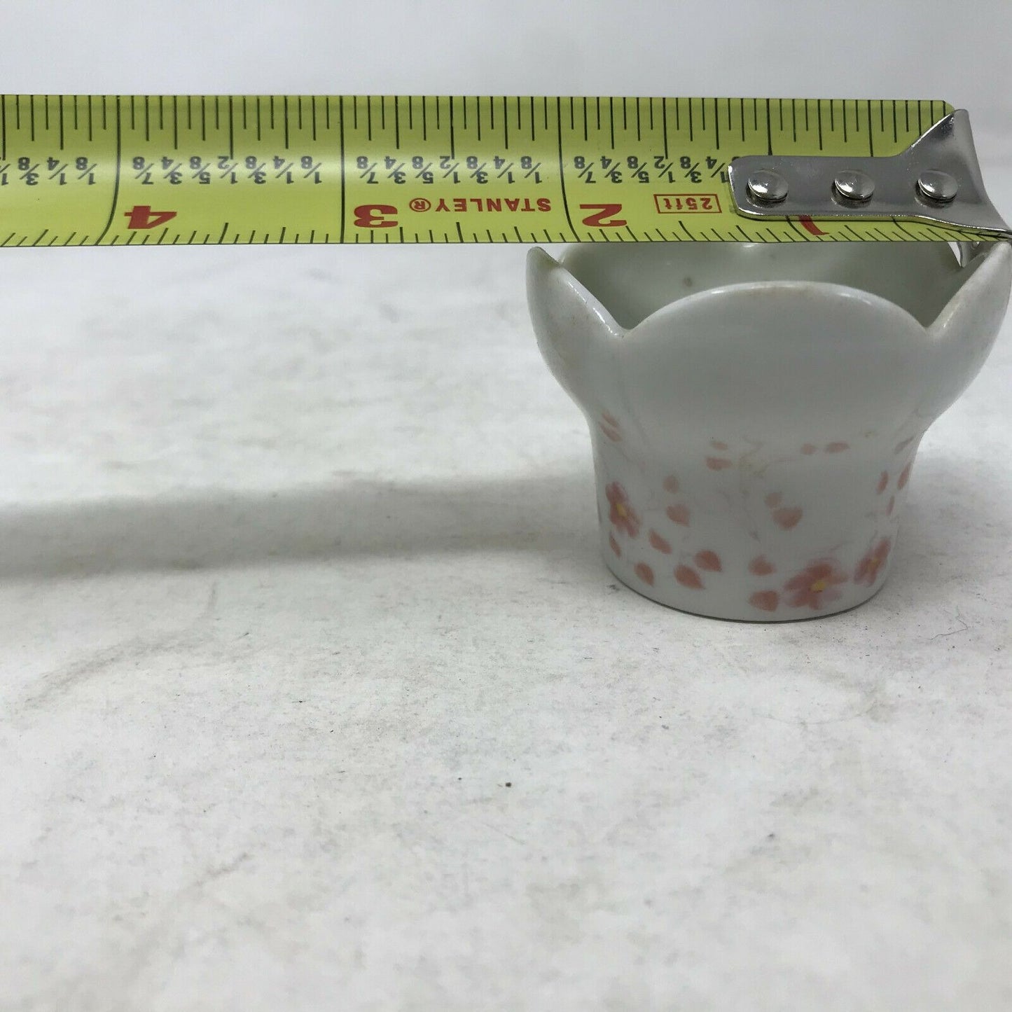 FUNNY DESIGNS  Candlestick Holder Petite PINK FLOWERS West Germany