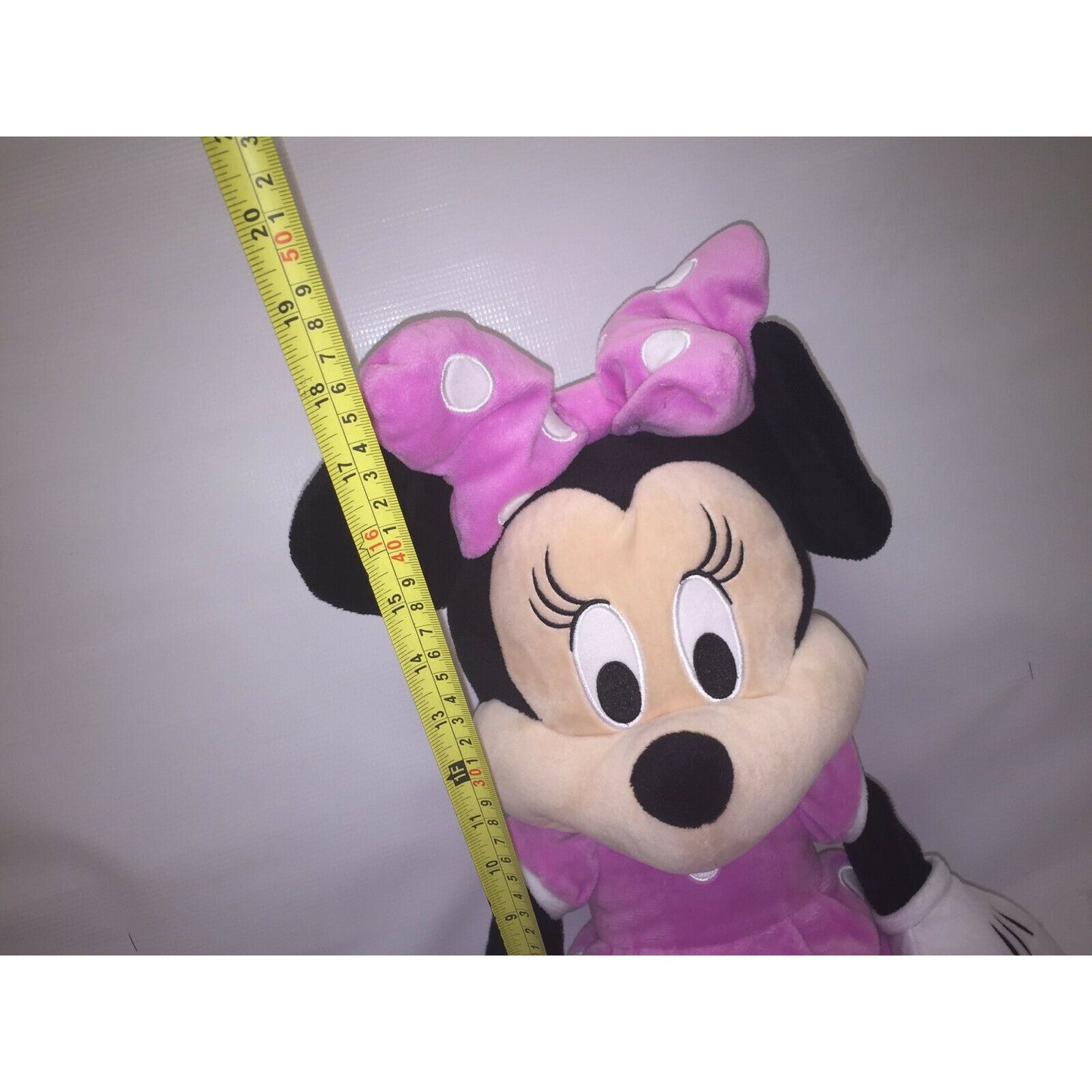 Pink Polka Dot Minnie Mouse Plush 18" Disney Toy - pink Dress