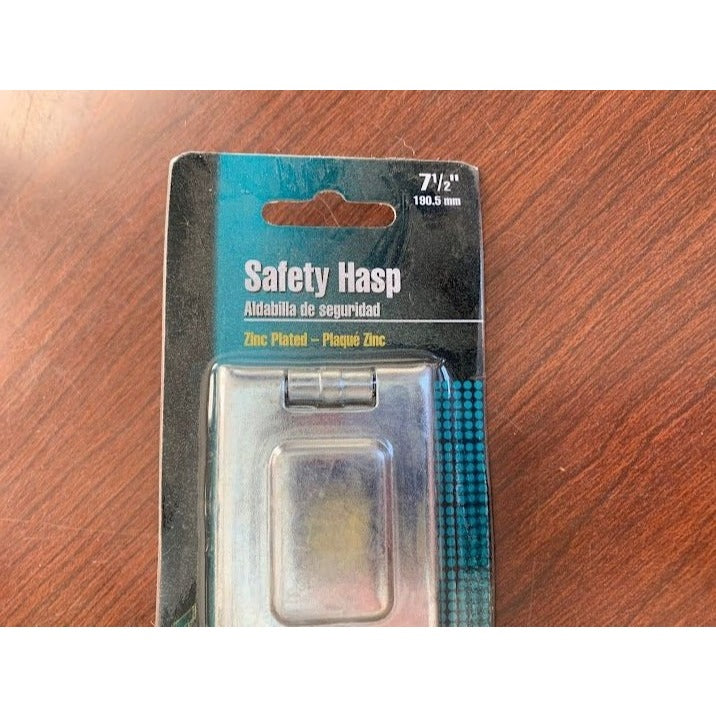 NIB Hinges- safety hasp, Zinc plated with screws (7.5") (190.5mm) #96435