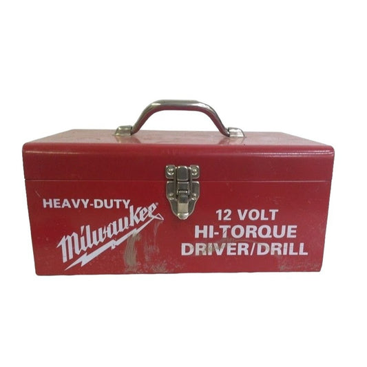 Milwaukee 12 Volt Hi-Torque Driver/Drill Set in Metal Case - case and battery and charger - Good working condition