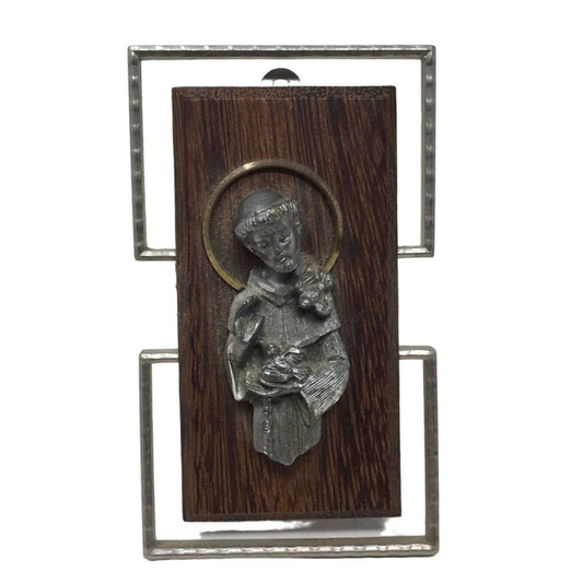 Vintage Religious Saint Wall Hanging Decor or Stand Up - Christian Piece