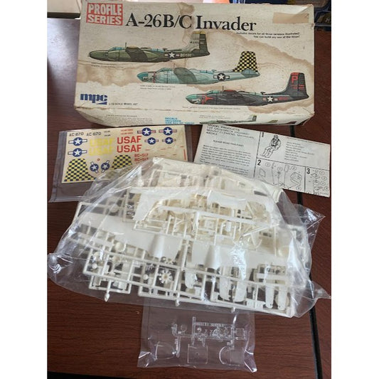 A-26B C Invader Model Air Plane new in damaged package - all pieces included shown