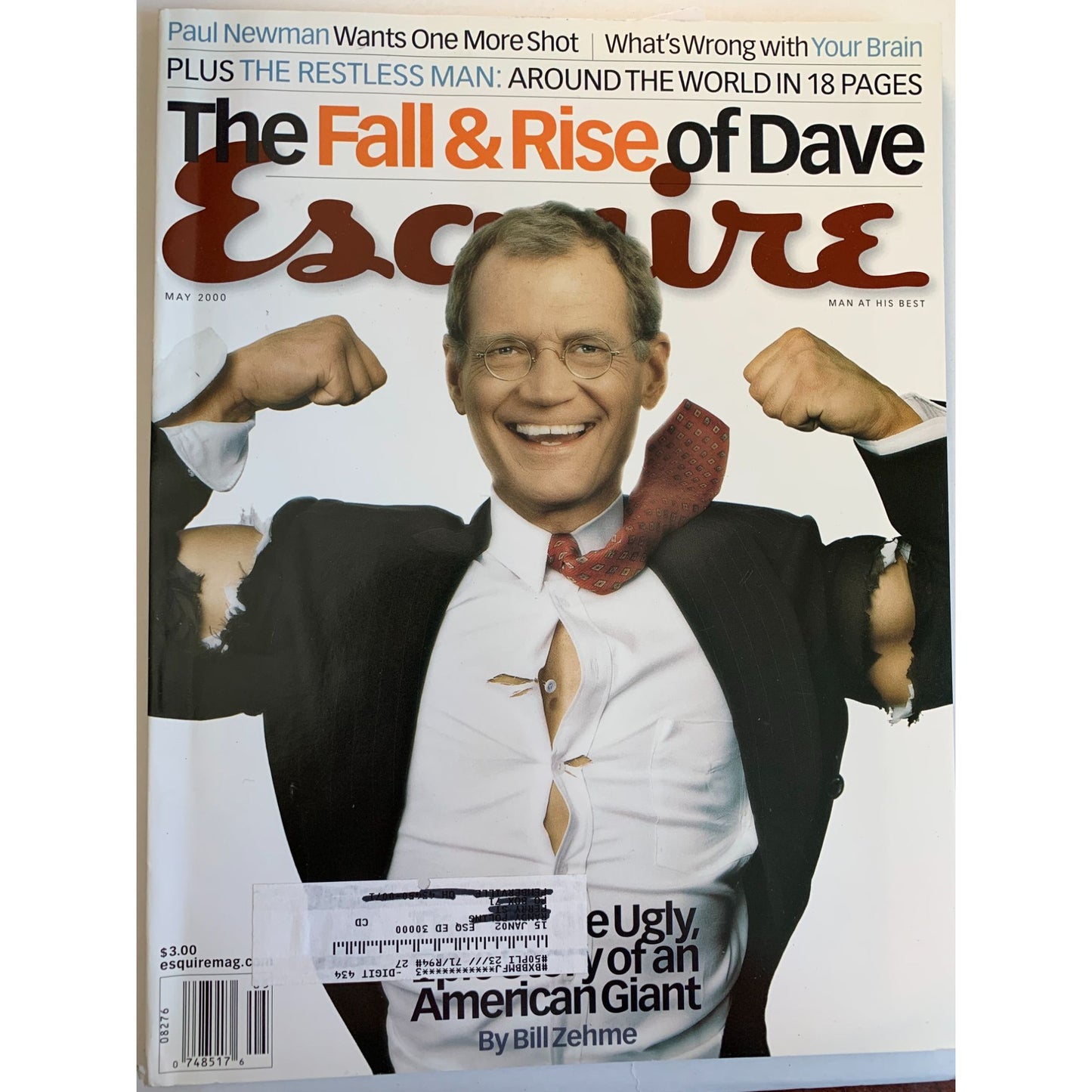 ESQUIRE Magazine May 2000 DAVID LETTERMAN The Fall & Rise of Dave,  Paul Newman