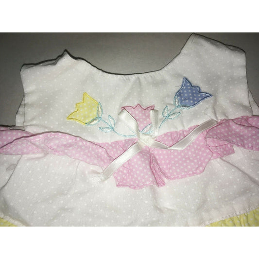 Vintage MayFair Baby SunDress 14-18lbs  0 white pink and blue