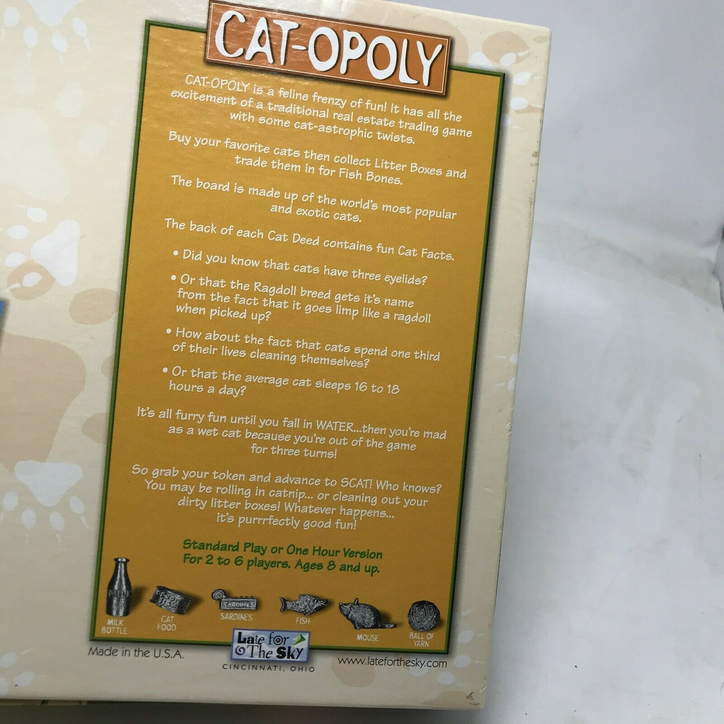 CAT-OPOLOY CATOPOLY  FELINE FRENZY Cat Lover Game Appears Complete