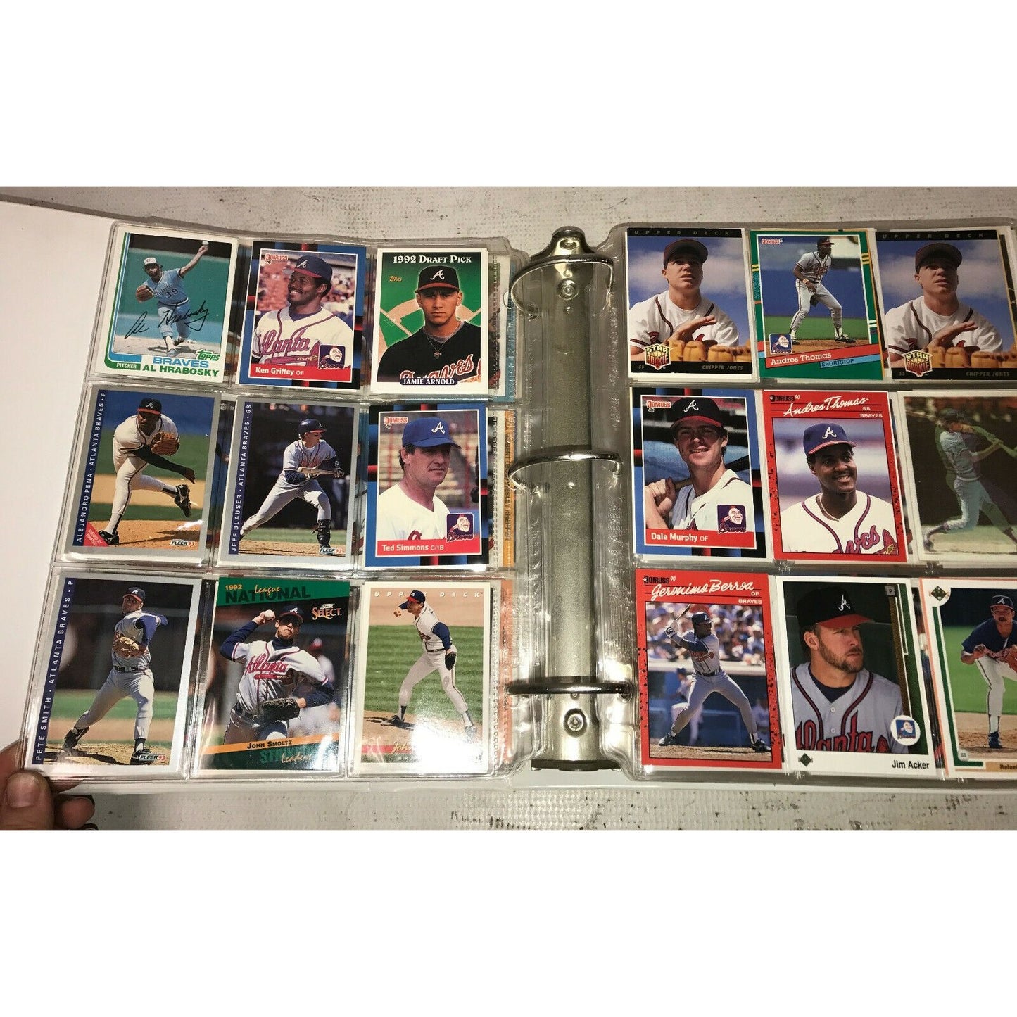 LARGE Binder BASEBALL Cards MLB Mvp Sandberg, Griffey, Sanders,