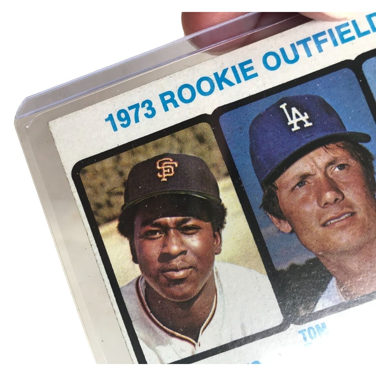 1973 ROOKIE Outfielders Card Gary Matthews, Tom Paciorek, Jorge Roque Card No. 606