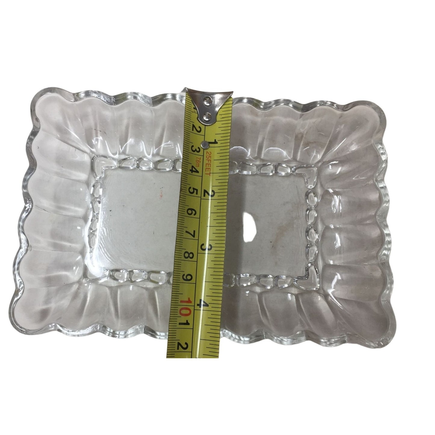 Fancy Crystal Segmented Dish - Pretty Pattern -