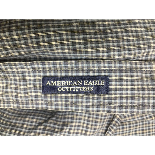 American Eagle Outfitters mens Small checkered Button Down Long Sleeve Shirt - Mens XL