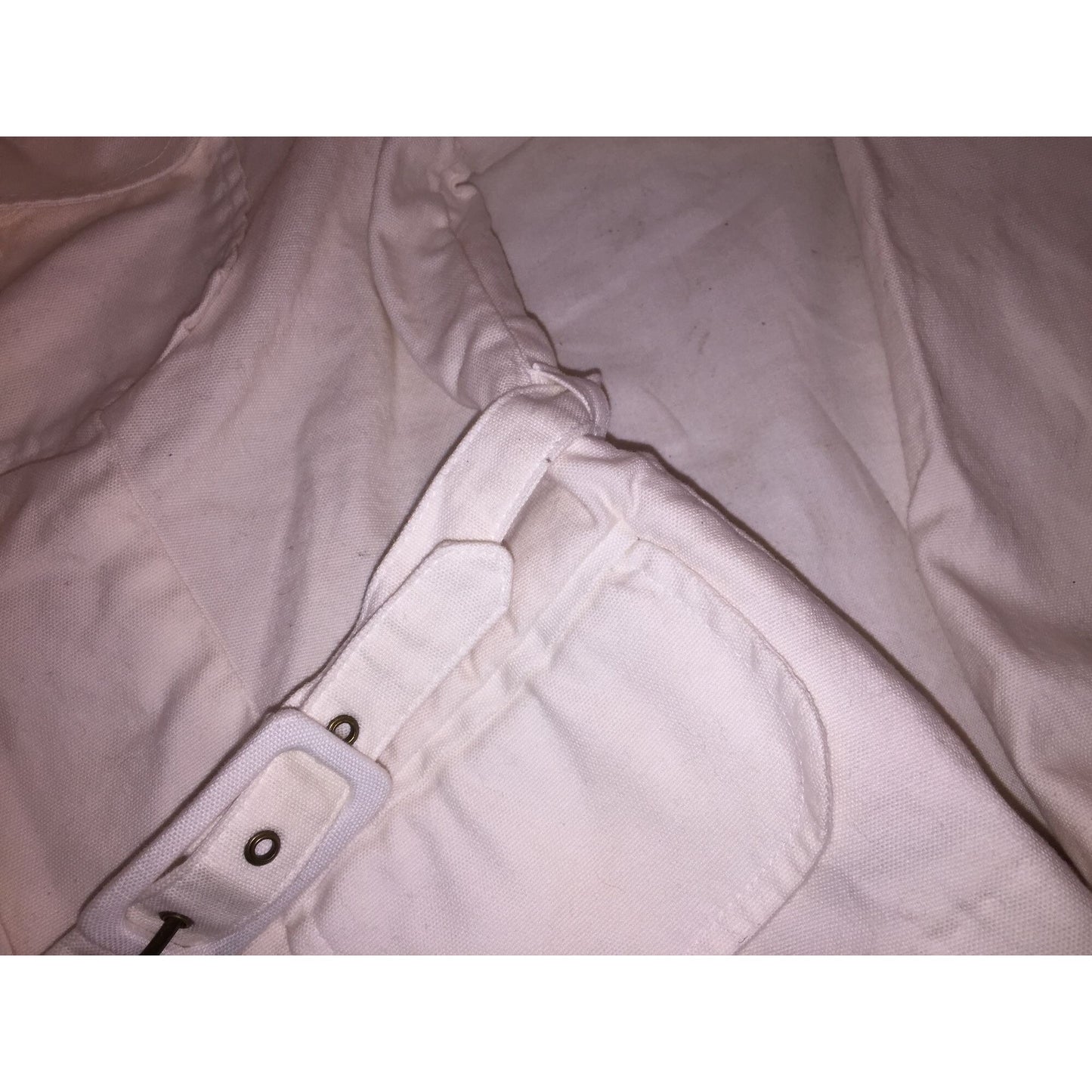 Mossimo White Blazer with Buttons and belt - Hint of Military Style Size Small