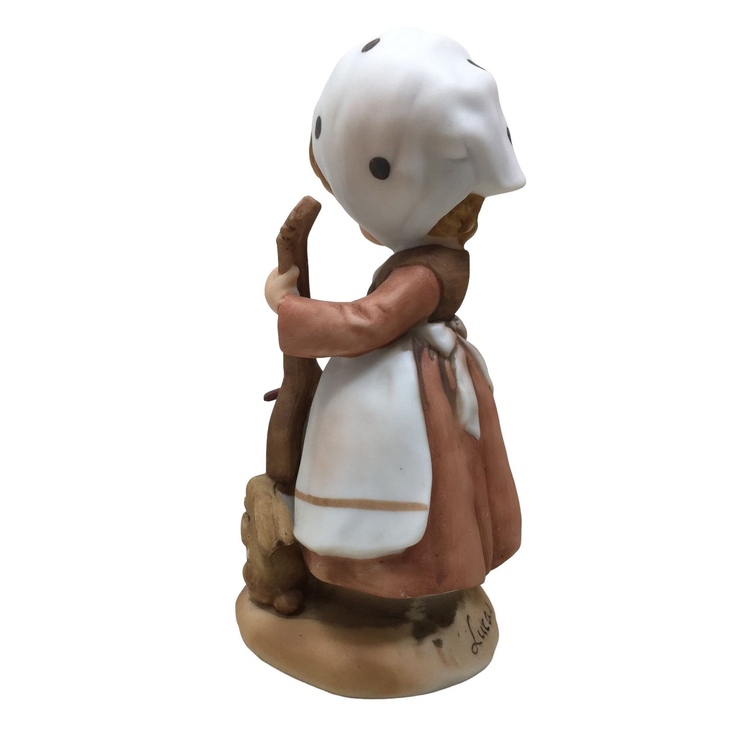 All the Lord's Children Figurine - GIRL with Cello and Goose Enesco - Vintage Collectible Figurine