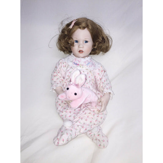 KATIE Porcelain doll by BRIGETTE DEVAL Cute Curls and Pajamas