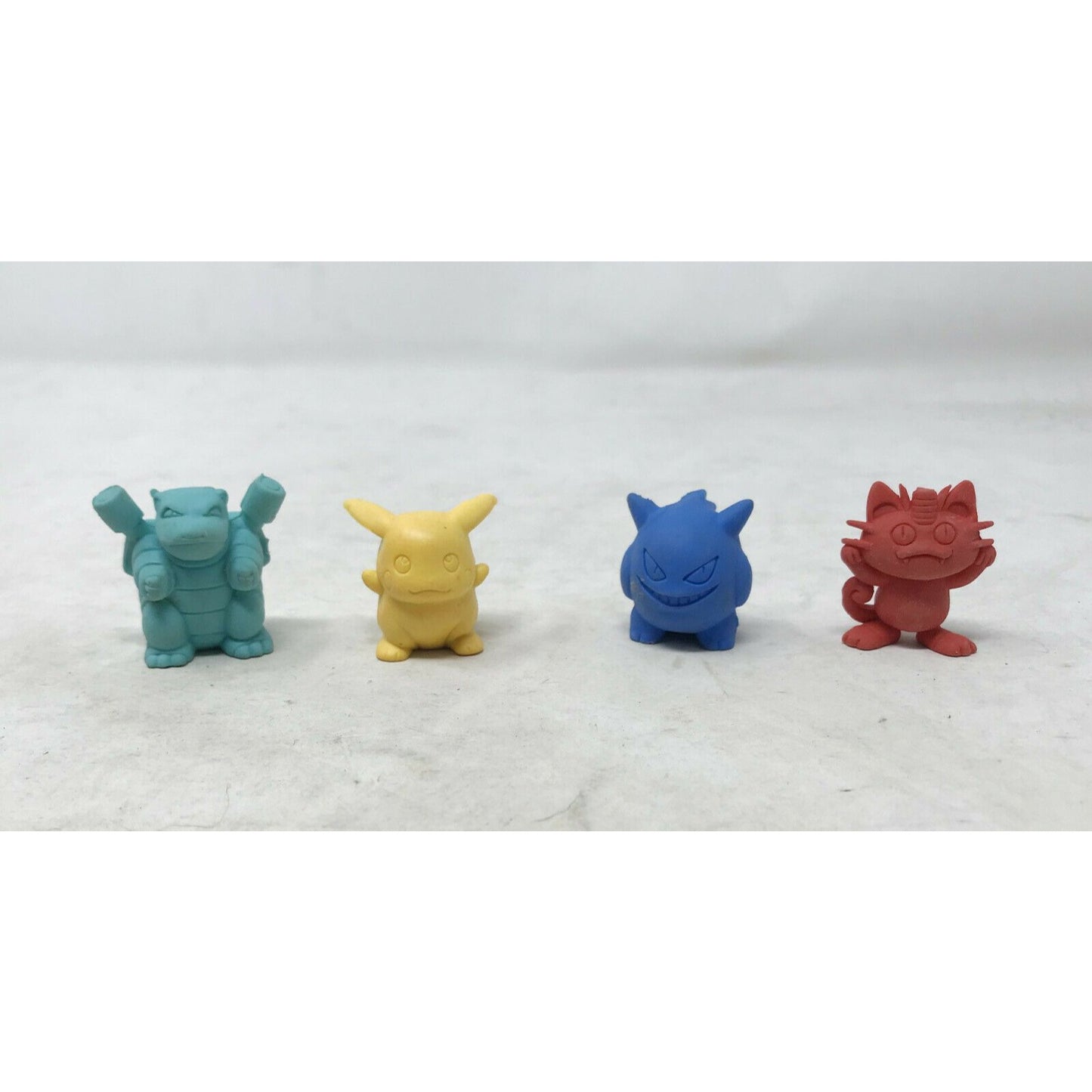 Vintage POKEMON Characters Set of 4 PIKACHU Meowth Blastoise