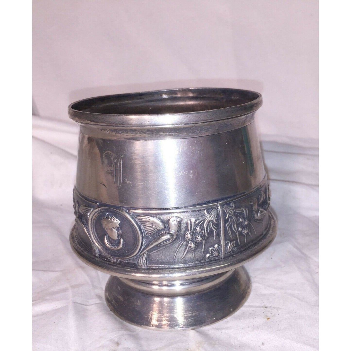 Quadruple plate WILCOX Silver Plate Pillar CANDLE HOlder #149