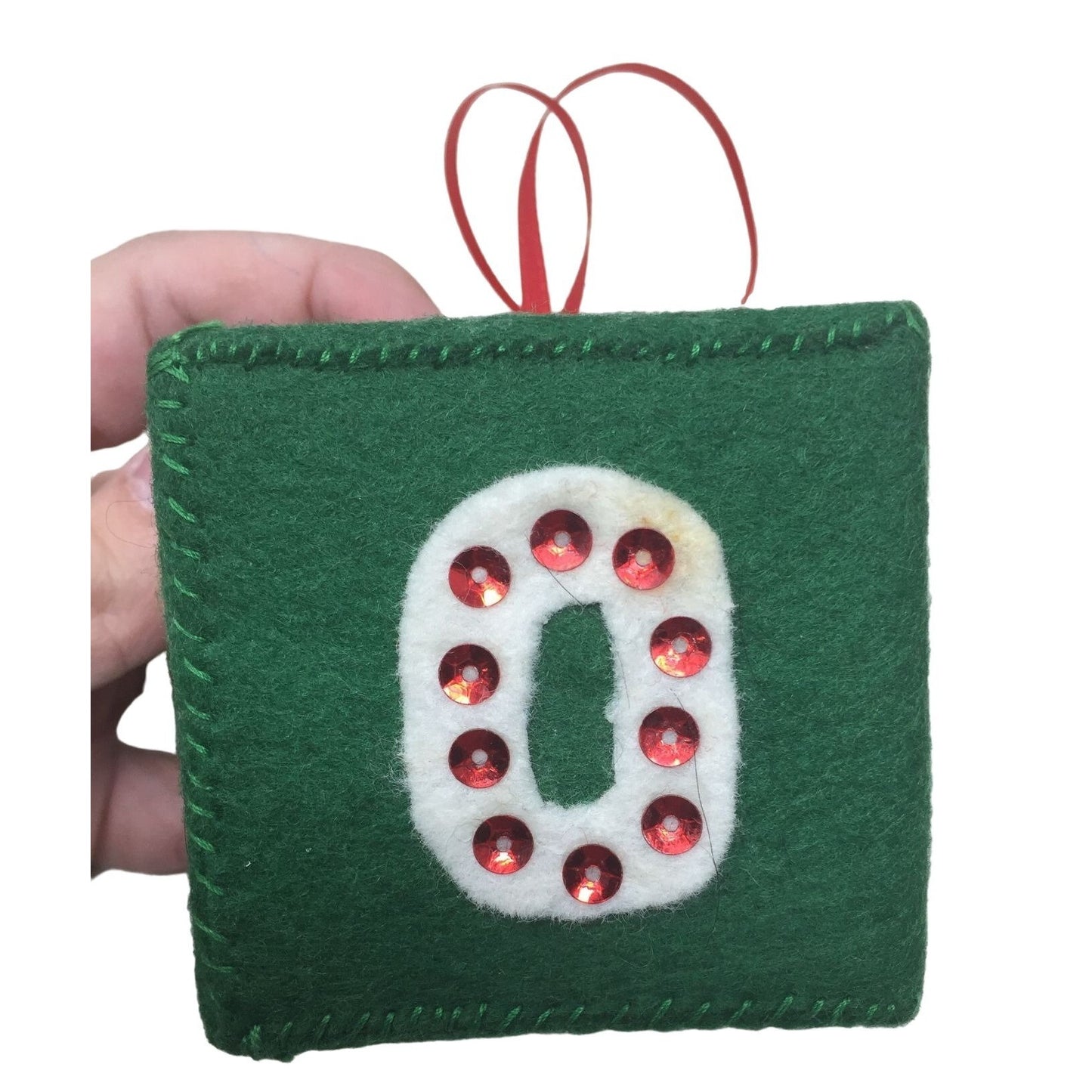 JOY Holiday Christmas Ornament  - Cube style Holiday Decor - J - O - Y and Joy on sides of cube