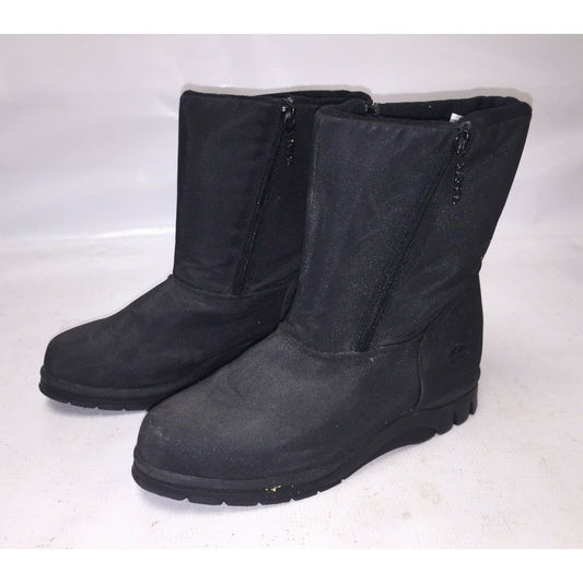 TOTES Waterproof Women's BLACK BOOTS Zip Up WInter Rain Boot