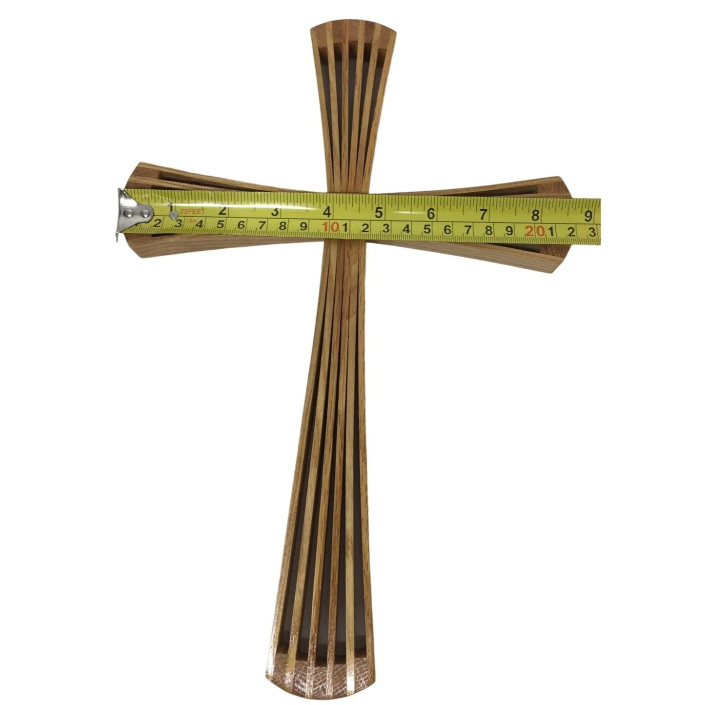 Wooden Cross - Tips Fanned out to make nice Full- Looking Effect  12.5" Tall