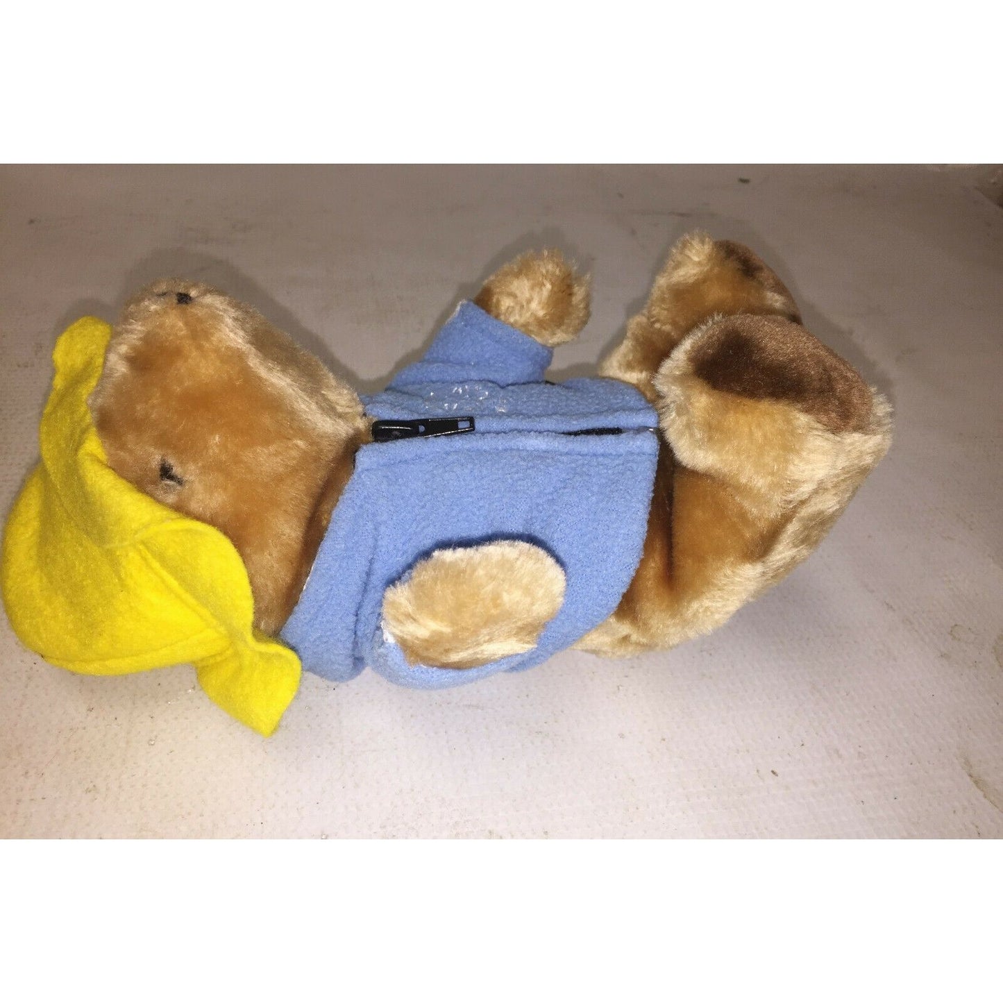 PADDINGTON BEAR Eden Toys Inc Wearing Yellow Hat w Old Navy Fleece