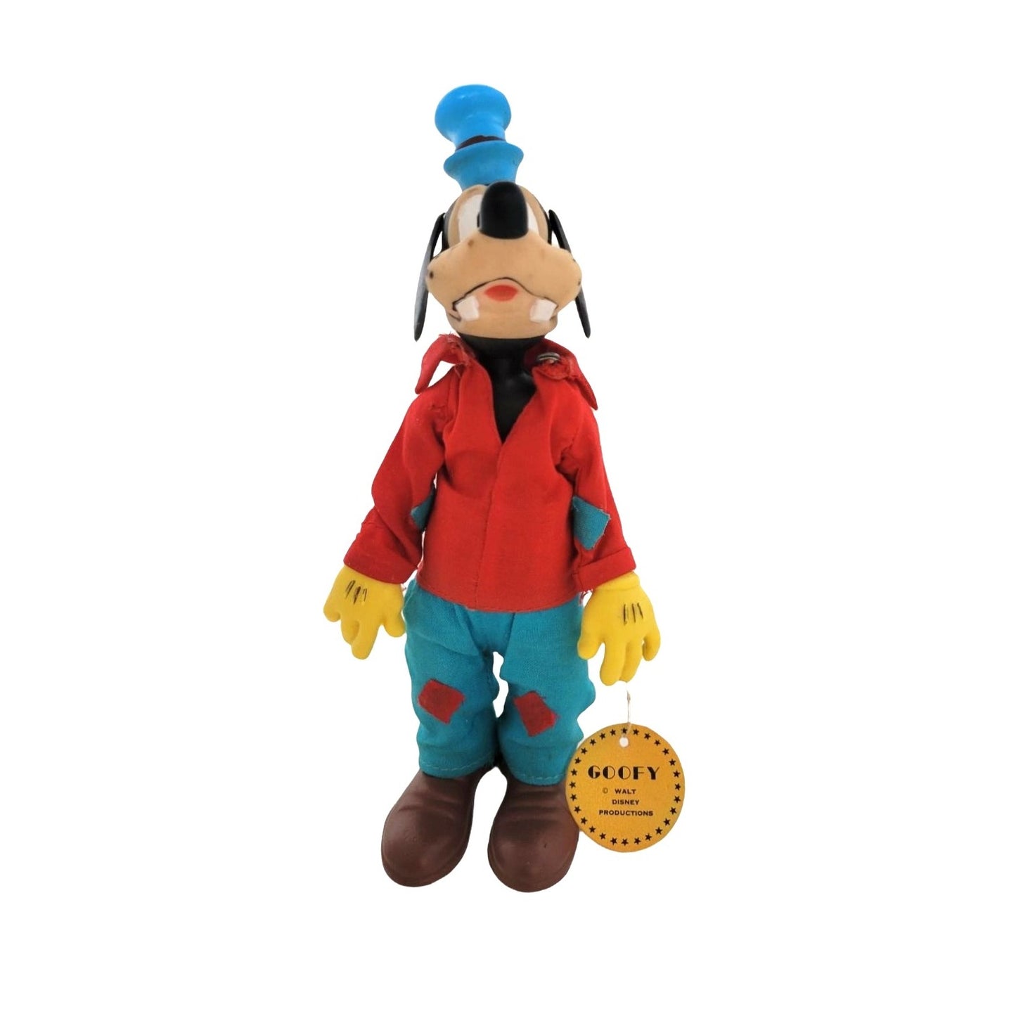 Walt Disney Productions GOOFY Doll with Tag R Dakin 1960s (Hong Kong) Disney Figure