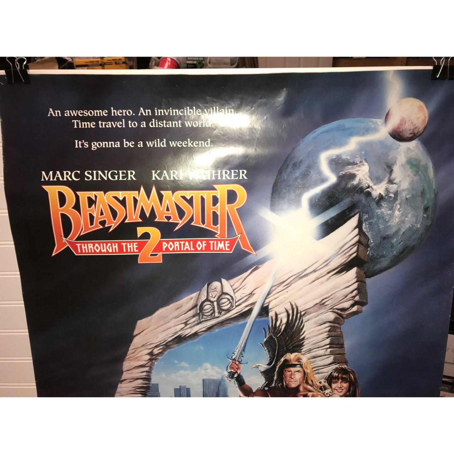 BEASTMASTER 2 Through the Portal of Time - Original Vintage Movie Poster -  Great Find!