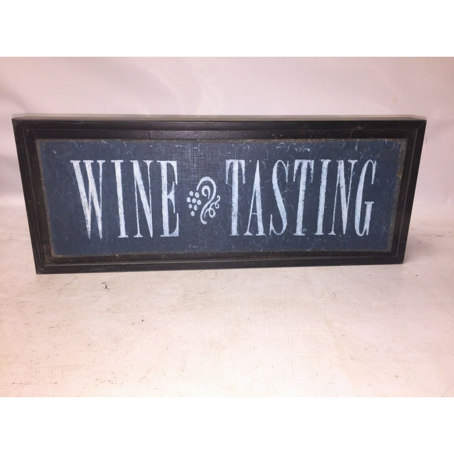 WINE TASTING Framed Wooden SIGN (Hang or Sit) Decor 19x7.5x2.5