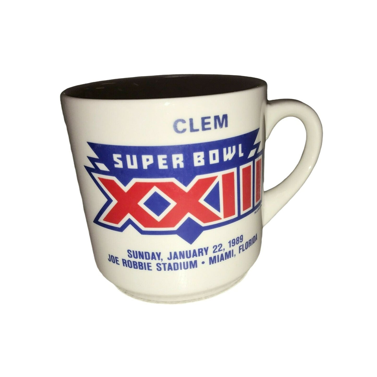 'CLEM' 1989 Super Bowl XXIII Cincinnati Bengals NFL Football Mug