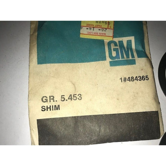 Genuine GM Part - No 484365 GR 5.453 - SHIM - new - vintage discontinued General Motors Replacement Auto Part - NOS