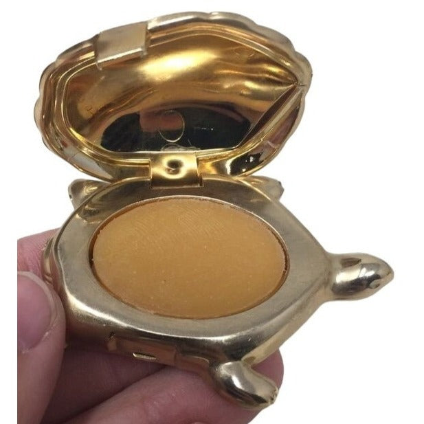 Turtle Shaped Avon CANDID Solid Perfume - Gold Tone Finish