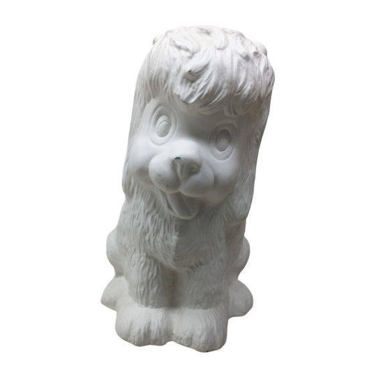 Cute Smiling Dog Ceramic Bank - Coin Bank - Leave as is or Paint Yourself!