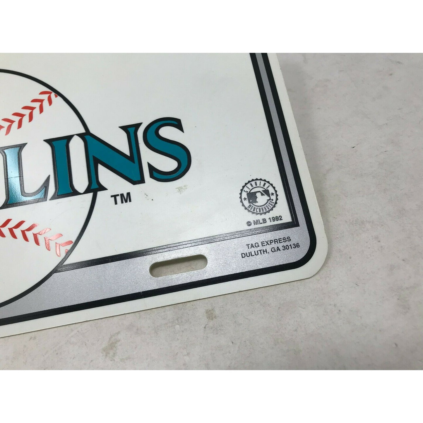 1992 Florida MARLINS License Plate Plastic MLB Baseball souvenir