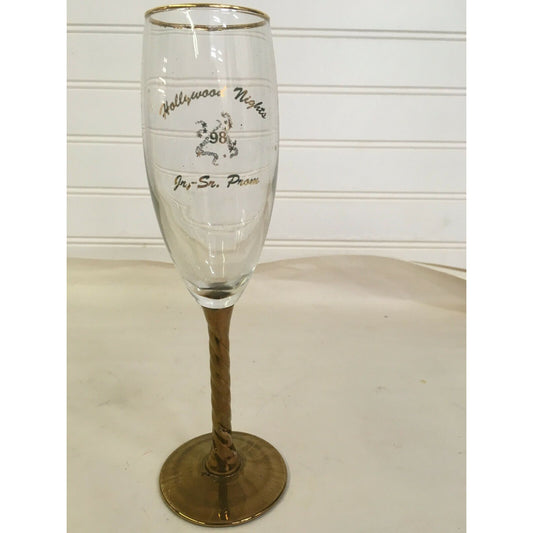 HOLLYWOOD NIGHTS Jr/Sr Prom Stemmed Wineglass Collectible - 1998