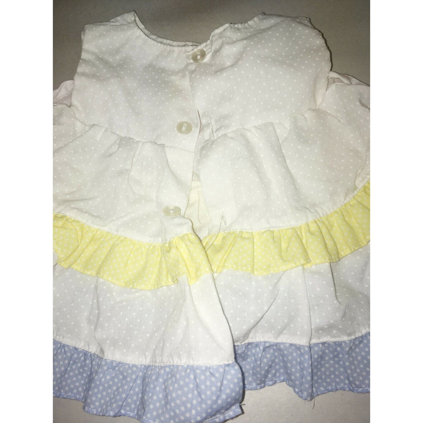 Vintage MayFair Baby SunDress 14-18lbs  0 white pink and blue