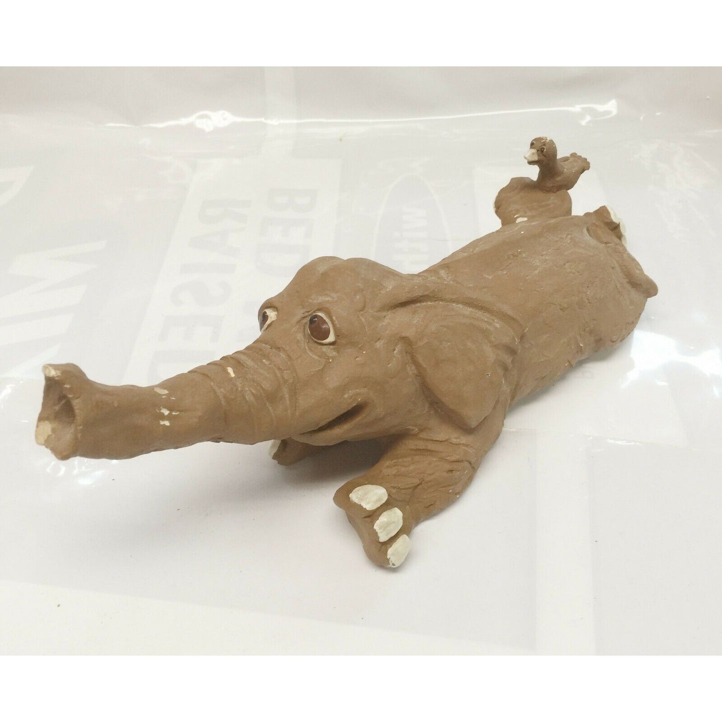 Dave GROSSMAN Vintage ELEPHANT Sculpture Clay Art Cute