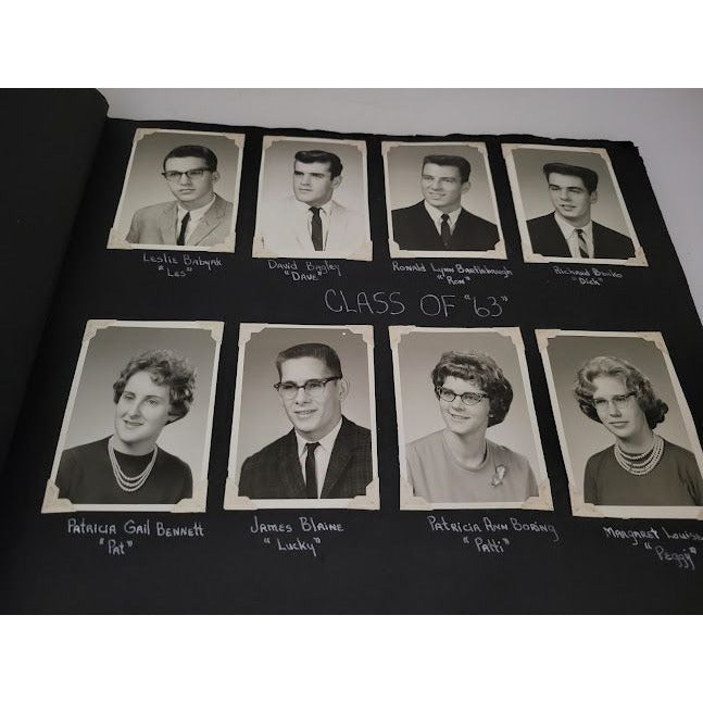 Photo Album from Clymer School - Class Photos for one class 1951-1963 (Clymer New York, I believe) - Class photos and senior photos -penpals