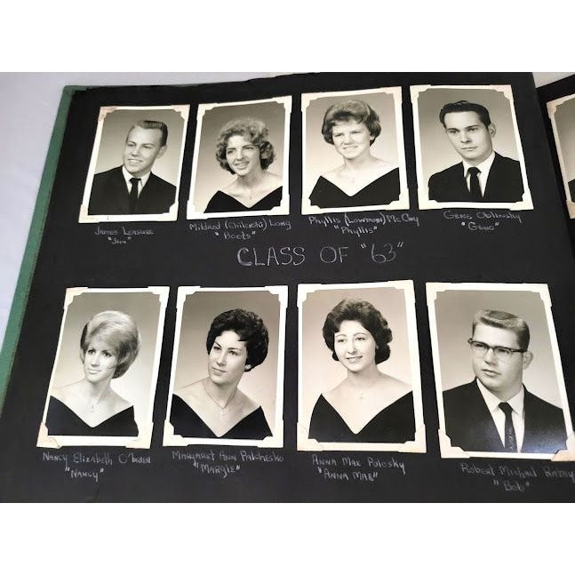 Photo Album from Clymer School - Class Photos for one class 1951-1963 (Clymer New York, I believe) - Class photos and senior photos -penpals