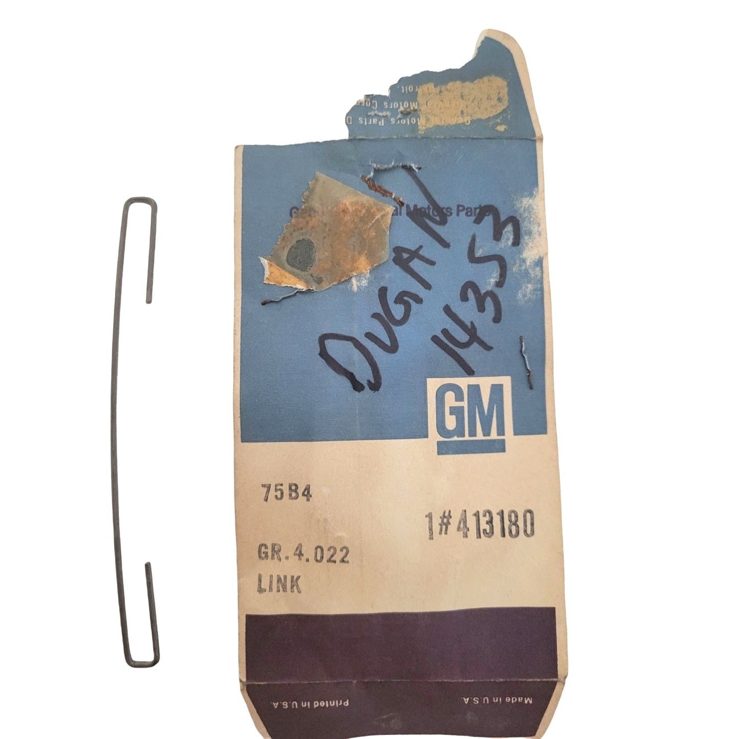 Genuine GM Part LINK no. 413180 - General Motors OEM Replacement Part vintage Discontinued Part