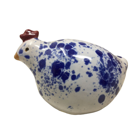 Cute Blue and White Chicken Country Style Decor Round Body Rustic Style