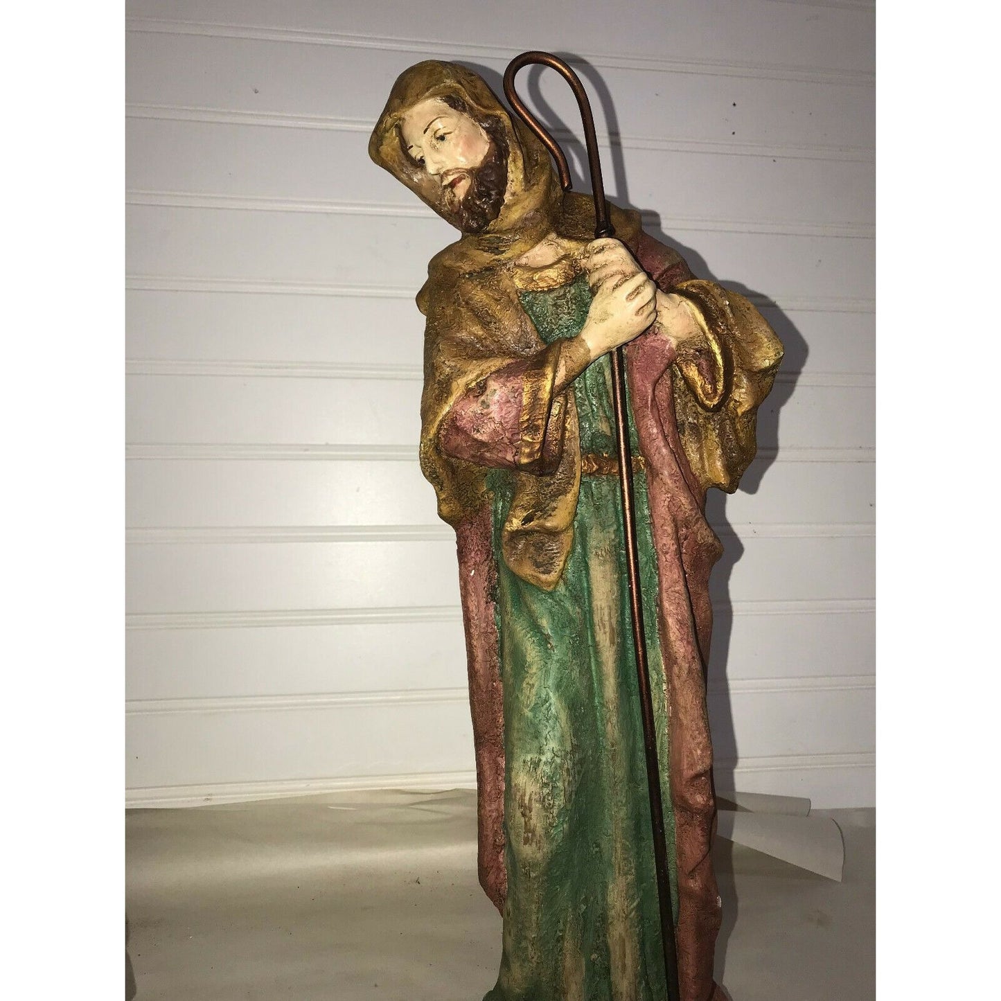 Nativity JOSEPH (16") & VIRGIN MARY w JESUS (8")Figures Christmas