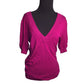 Express - Women's  XSmall Fushia Low V Neck Half Sleeve Sweater - Wide cuffs and edges Express  A+ Stuff