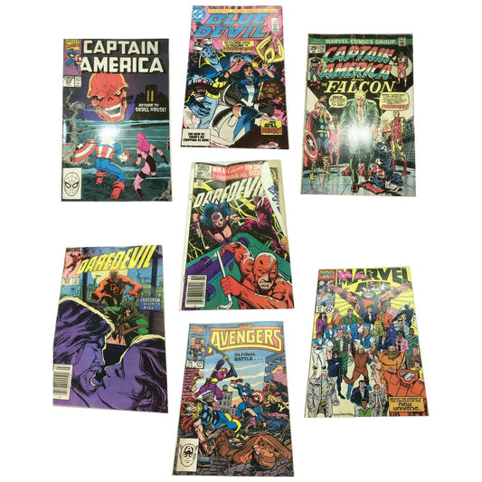 Bronze Age Comic Mixed Lot CAPTAIN AMERICA, DAREDEVIL, Blue Devil