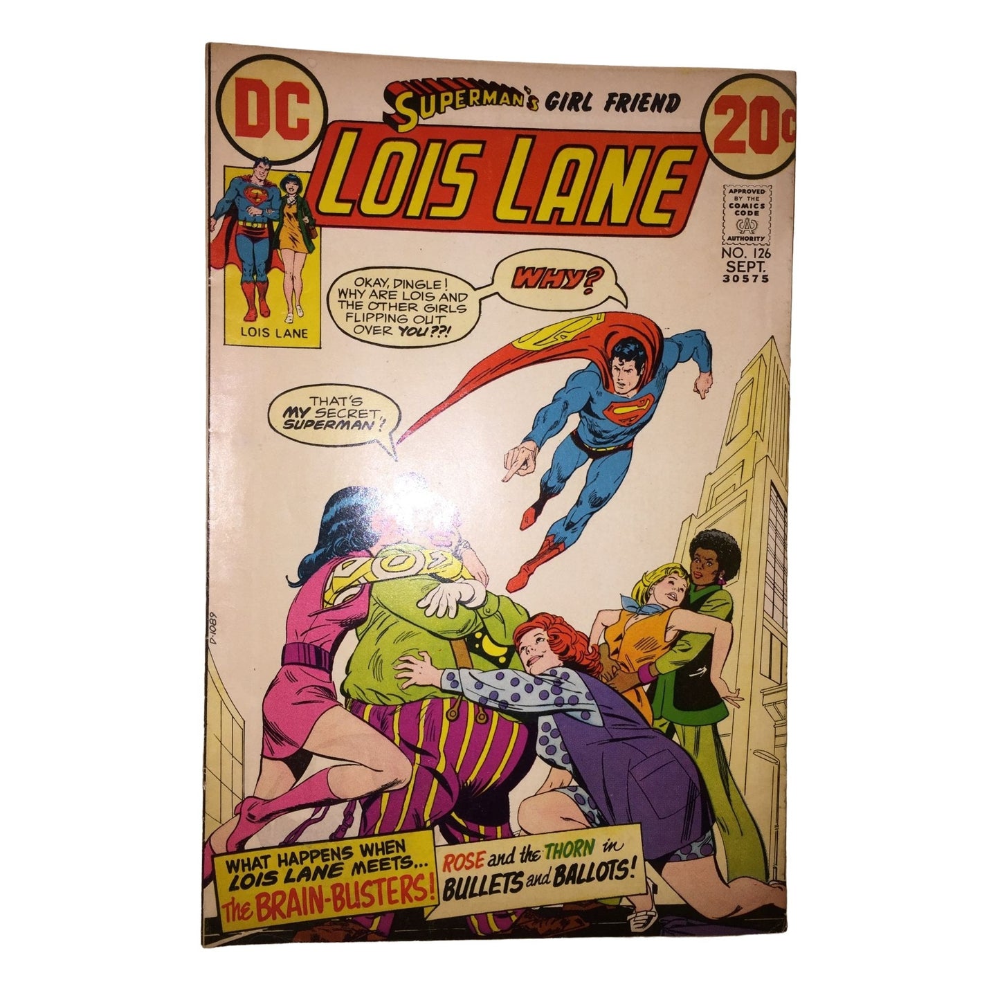 Superman's Girl Friend LOIS LANE No 126 Sept 1972 - DC Comics Vintage Comic Book