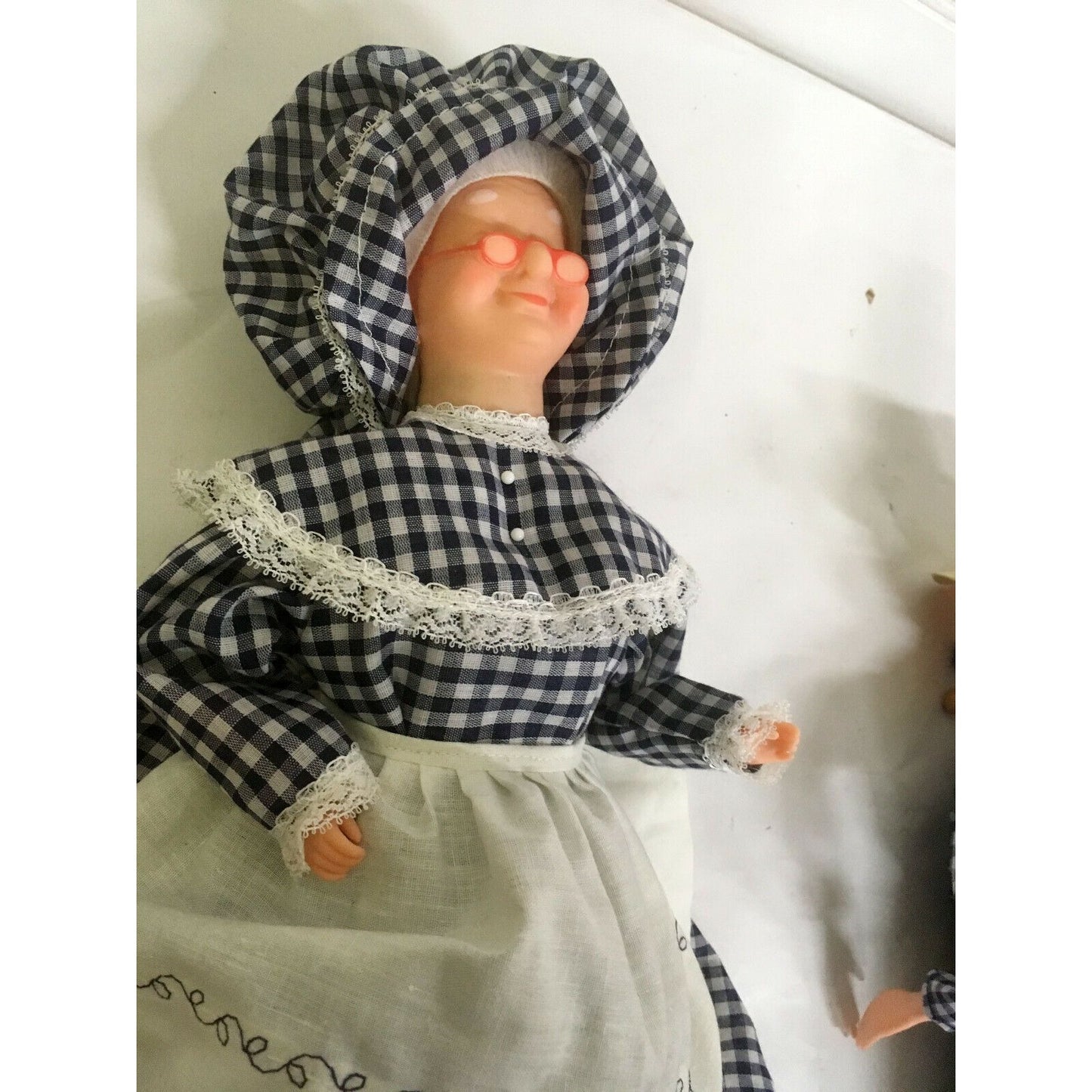 `Vintage GRANNY & GRANDPA Dish Soap Bottle Dolls COUNTRY Farmer