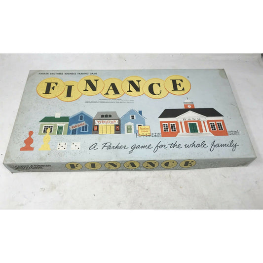 FINANCE Board GAME Parker Brothers 1958 Business Trading Family