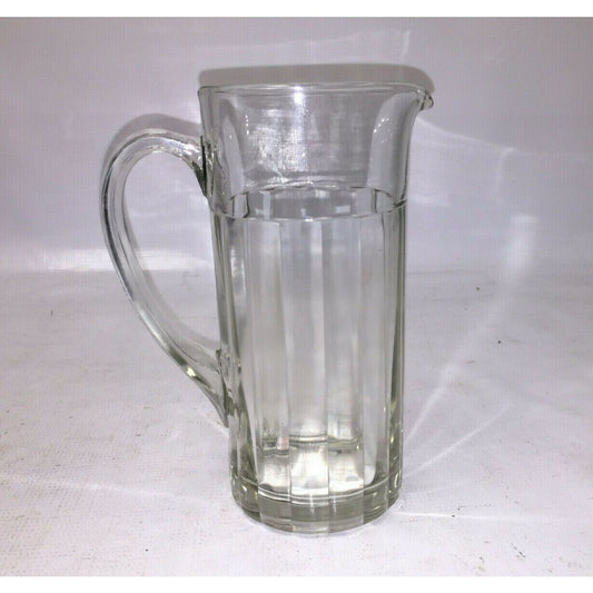 Glass Juice Pitcher - Classic Design - Partially Lined with Large Handle