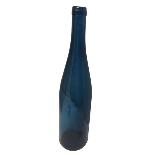 Deep Blue (Cornflower) Bottle 13" Tall Slim Stylish Design For Vase or Decor