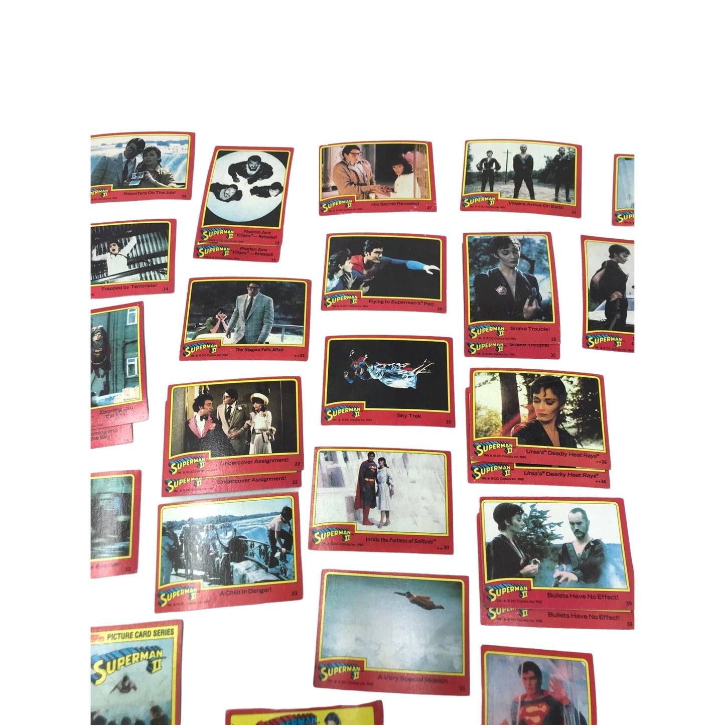 SUPERMAN 2 Character Profile and Picture Cards Set Movie Cards